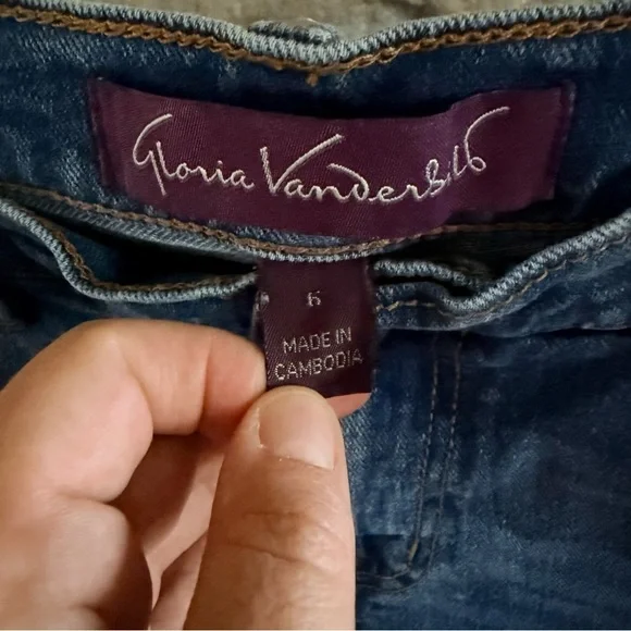 Gloria Vanderbilt Women’s Boyfriend Straight Blue Jeans Size 6 - Picture 3 of 5